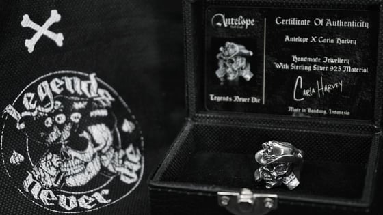 Image of LEGENDS NEVER DIE STERLING SILVER RING