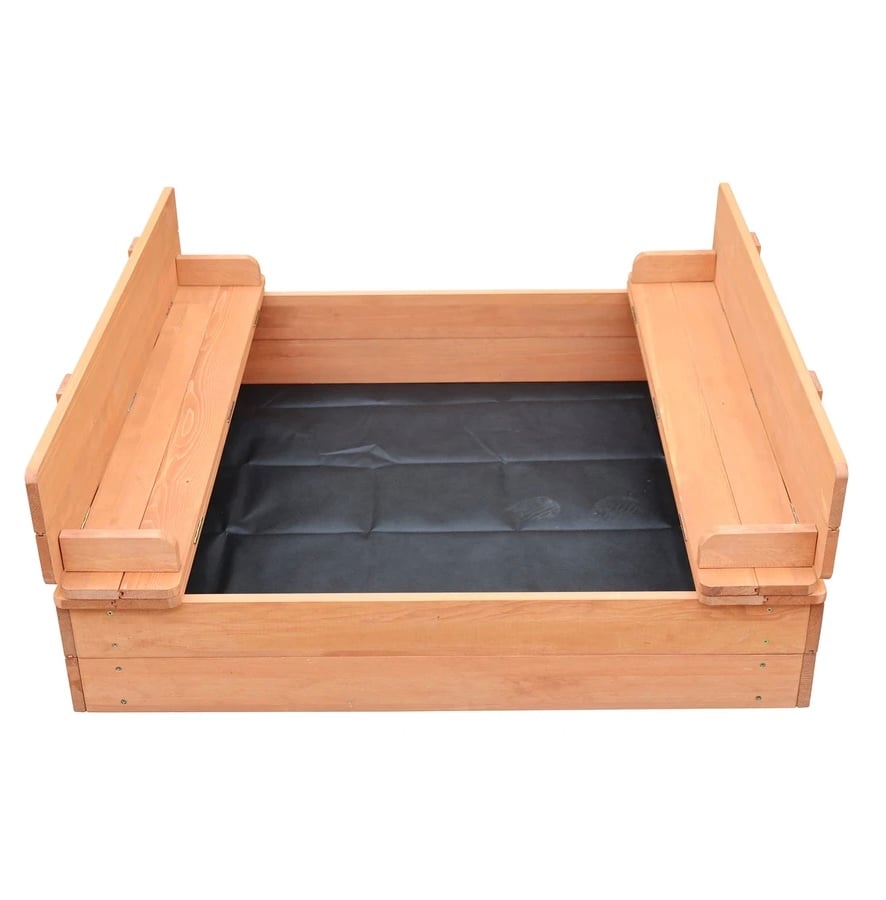 Image of Sandpit with seating & cover - delivery after 21st June