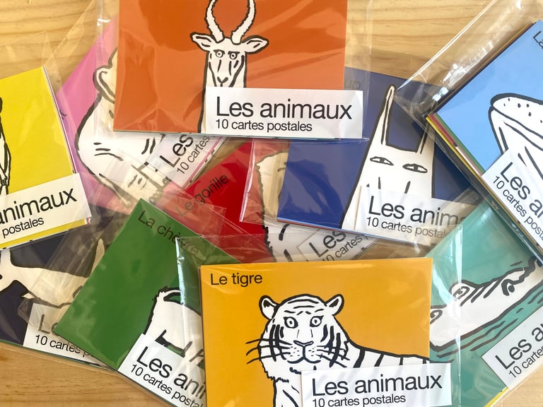 Les animaux - Set de 10 cartes postales Image 3