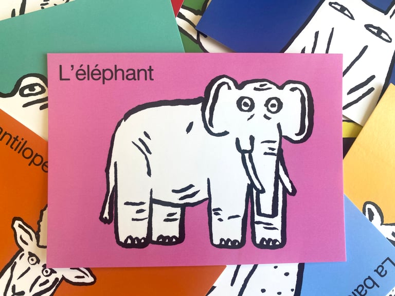 Les animaux - Set de 10 cartes postales Image 5