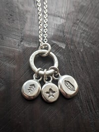 Image 3 of Into the Forest primal pebbles recycled silver pendant