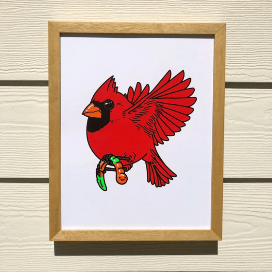 Image of Fat Cardinal & Gummy Worm
