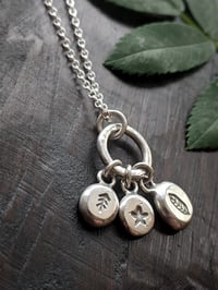 Image 1 of Into the Forest primal pebbles recycled silver pendant