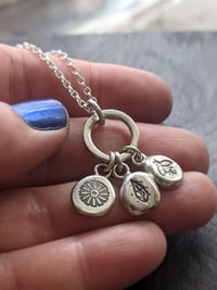 Image 3 of Into the Meadow primal pebbles recycled silver pendant