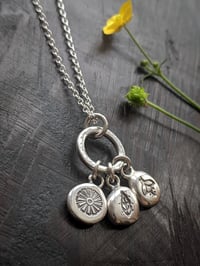 Image 1 of Into the Meadow primal pebbles recycled silver pendant