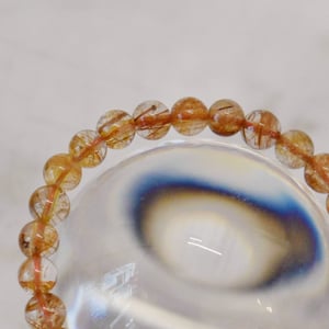 Image of Red Rutilated Quartz spheres bracelet