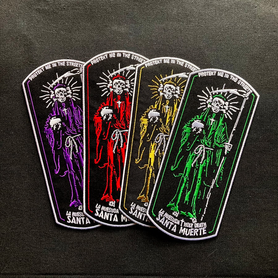 Patch brodé à coudre Santa Muerte Gypsy Death de qualité supplémentaire Patch brodé à coudre Santa Muerte Gypsy Death de qualité supplémentaire