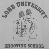 Image 2 of LONE UNIVERSITY SHOOTING SCHOOL RINGER TEE (GREY)