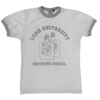 Image 1 of LONE UNIVERSITY SHOOTING SCHOOL RINGER TEE (GREY)
