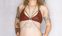 Image 1 of Hellbent Scarlet Red Leather Bikini Top