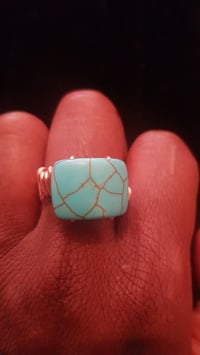Image 3 of Turquoise Crystal Rings (1)