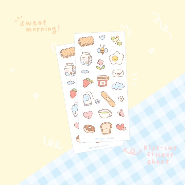 Image of sweet morning sticker sheet