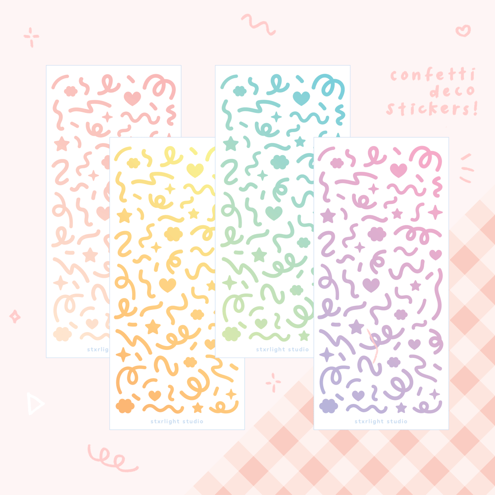 confetti deco stickers