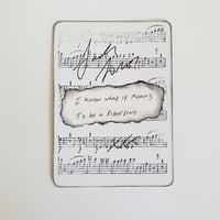 Image 2 of Signed lyric mini art card