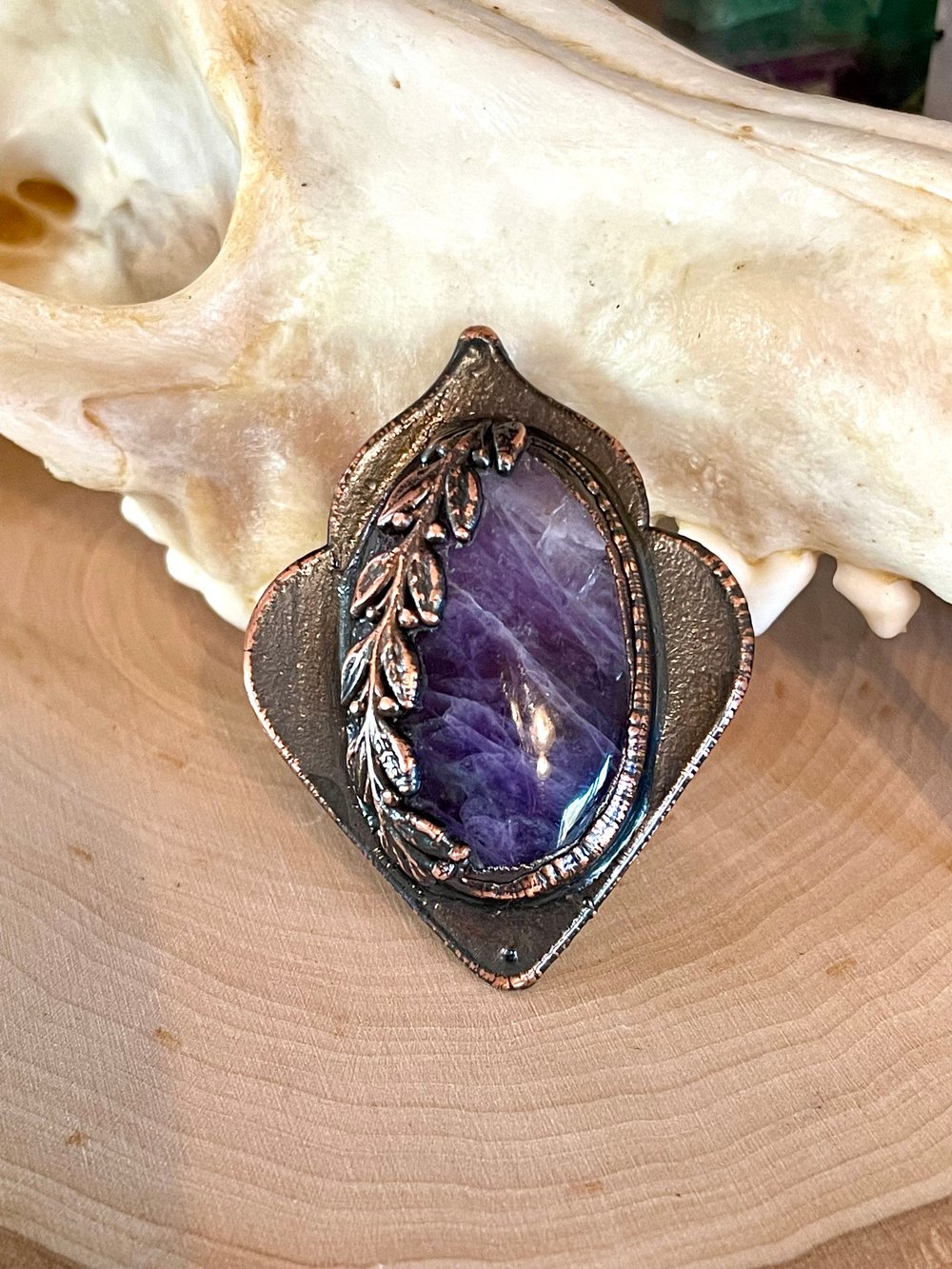 Chevron Amethyst Ring