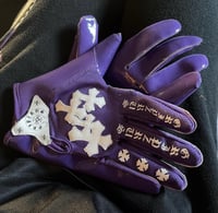 Image 4 of PURPLE CHROME HEART GLOVES