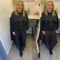 Pleated Shiny Skirt 