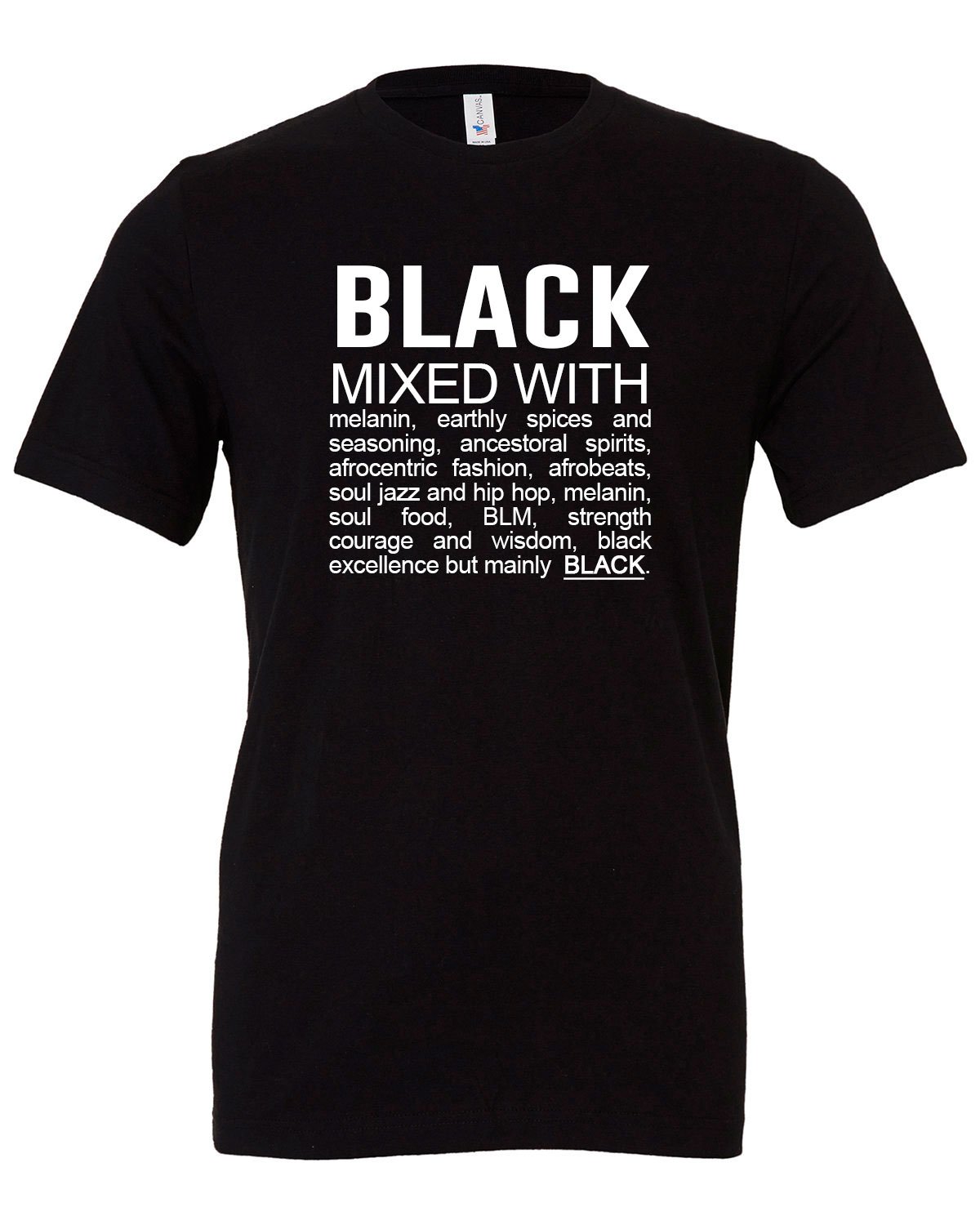 Image of Black mixed with...black tshirt 
