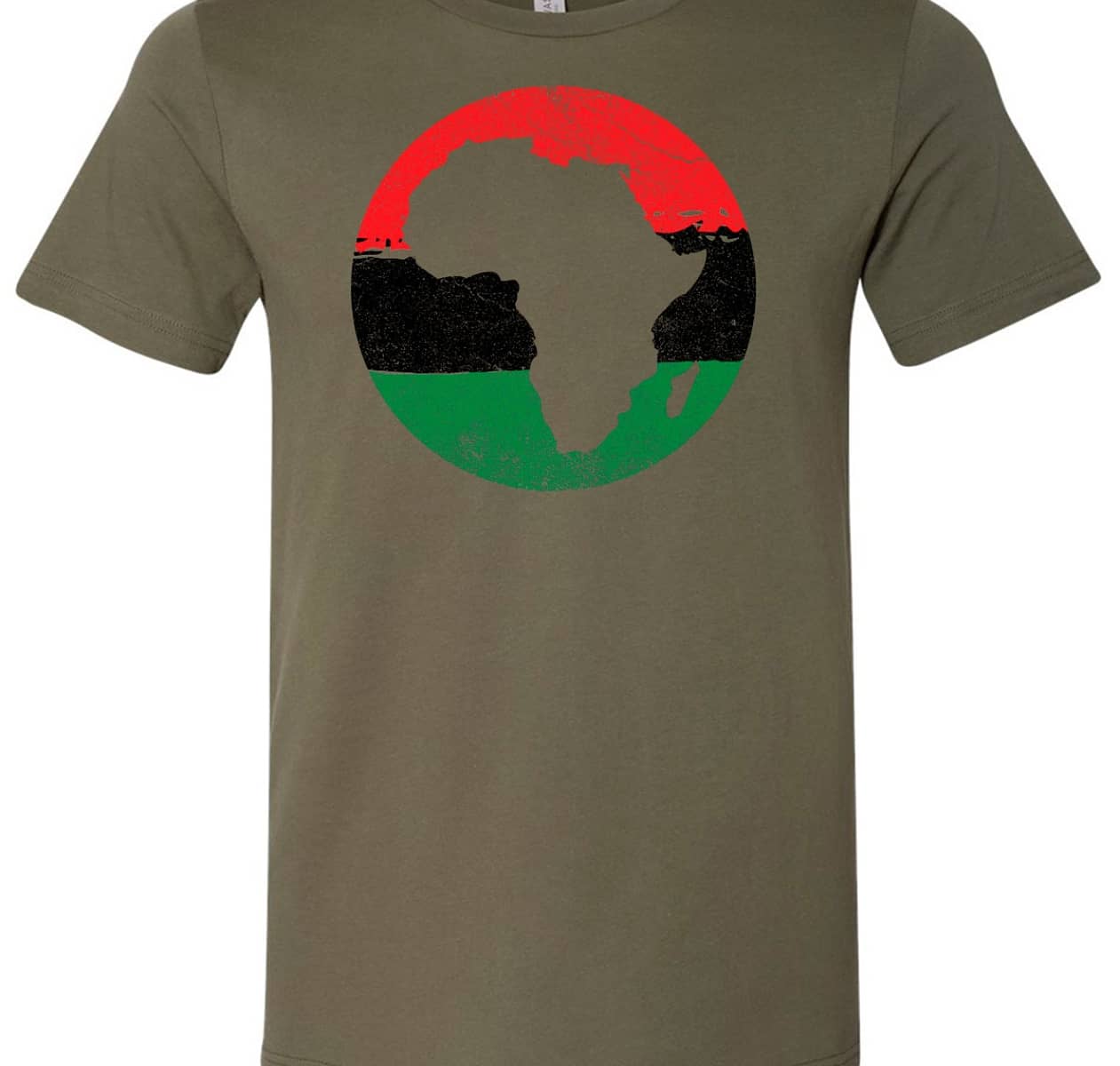 Image of Juneteenth african map army green