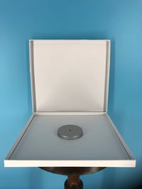Image 1 of Burlington Recording Heavy Duty *Dented/ Stained White Hinged Boxes for 1/4" x 10.5" Reels (5 Pack)