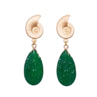Emerald Shell Earrings