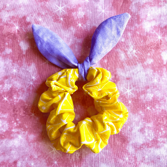 Image of Violet Lemonade Knotted Bow Scrunchie