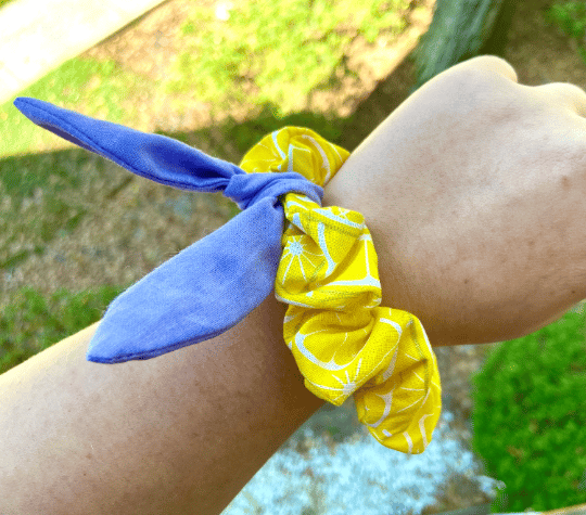 Image of Violet Lemonade Knotted Bow Scrunchie