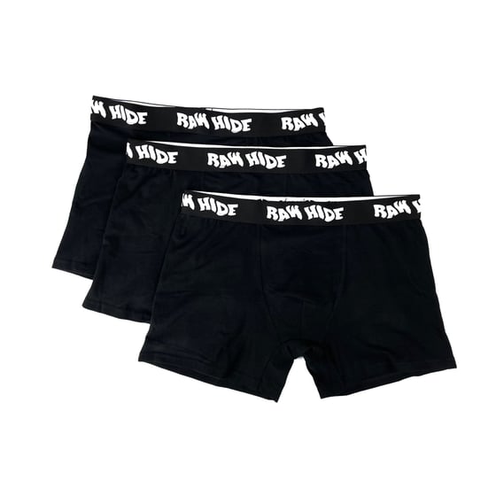 Image of Raw Hide Boxer Shorts 3-Pack / Black