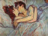 A letto; il bacio - Tolouse Lautrec
