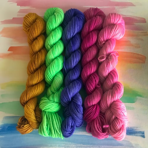 Image of 5-skein Mini Set - Beneath Wandering Thoughts