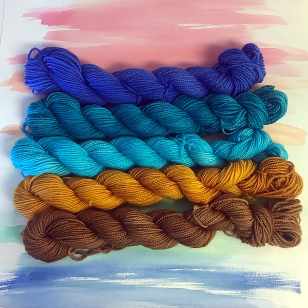 Image of 5-skein Mini Set - Clouded Winter Whispers