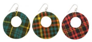 Image of Plaid Hoop Earrings