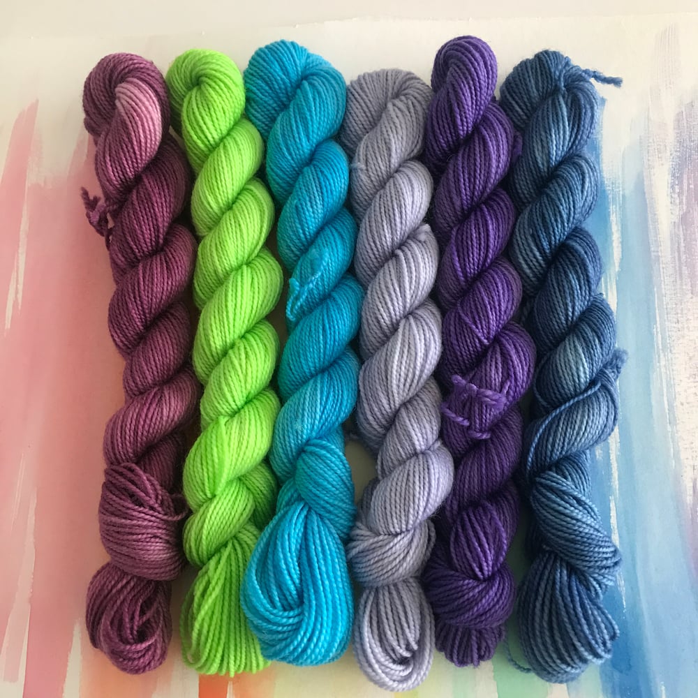 6-skein Mini Set - Sleeping Moon Ice 