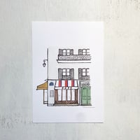 Image 1 of Parisian café Print A5