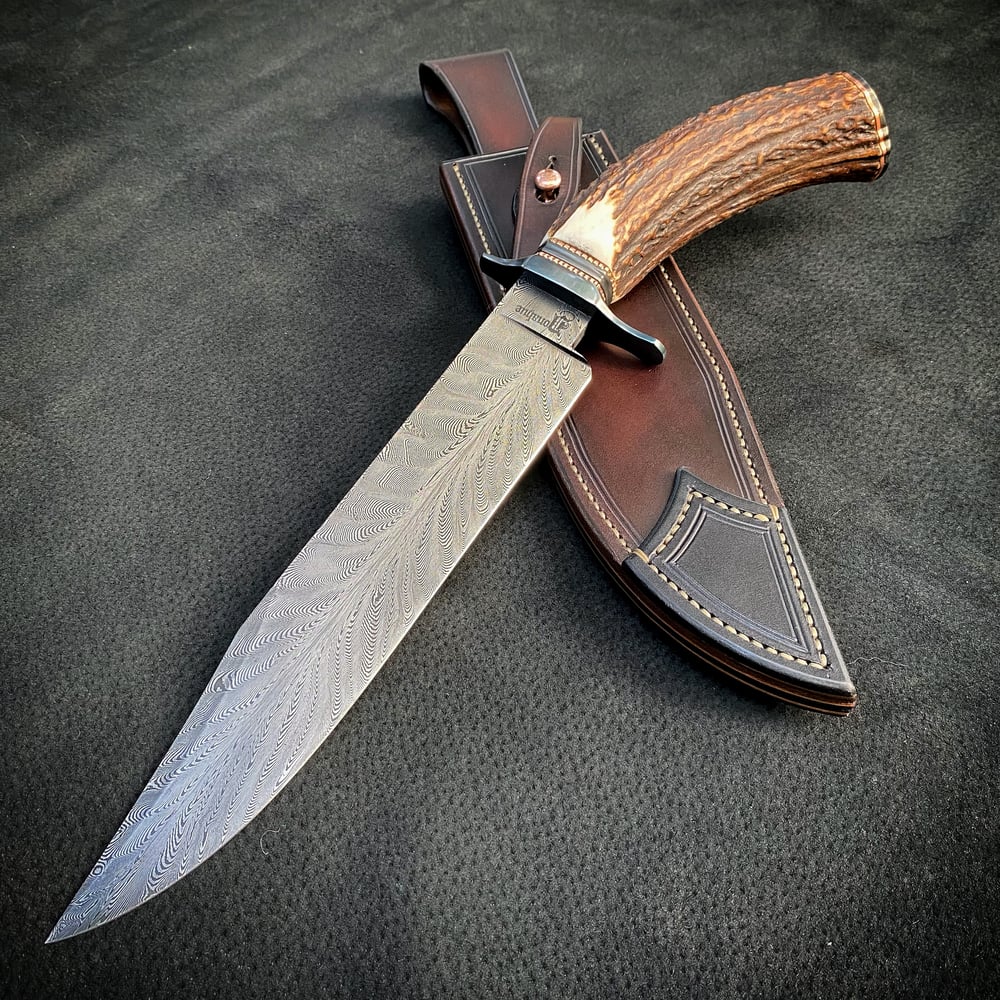 Image of Feather Damascus Bowie