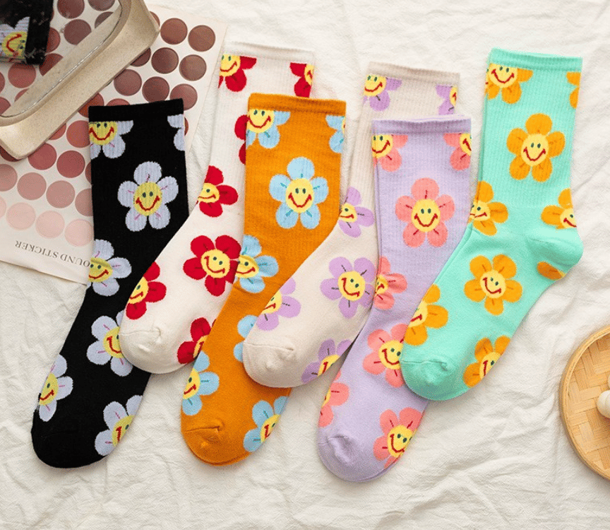 Image of Flower Face Socks