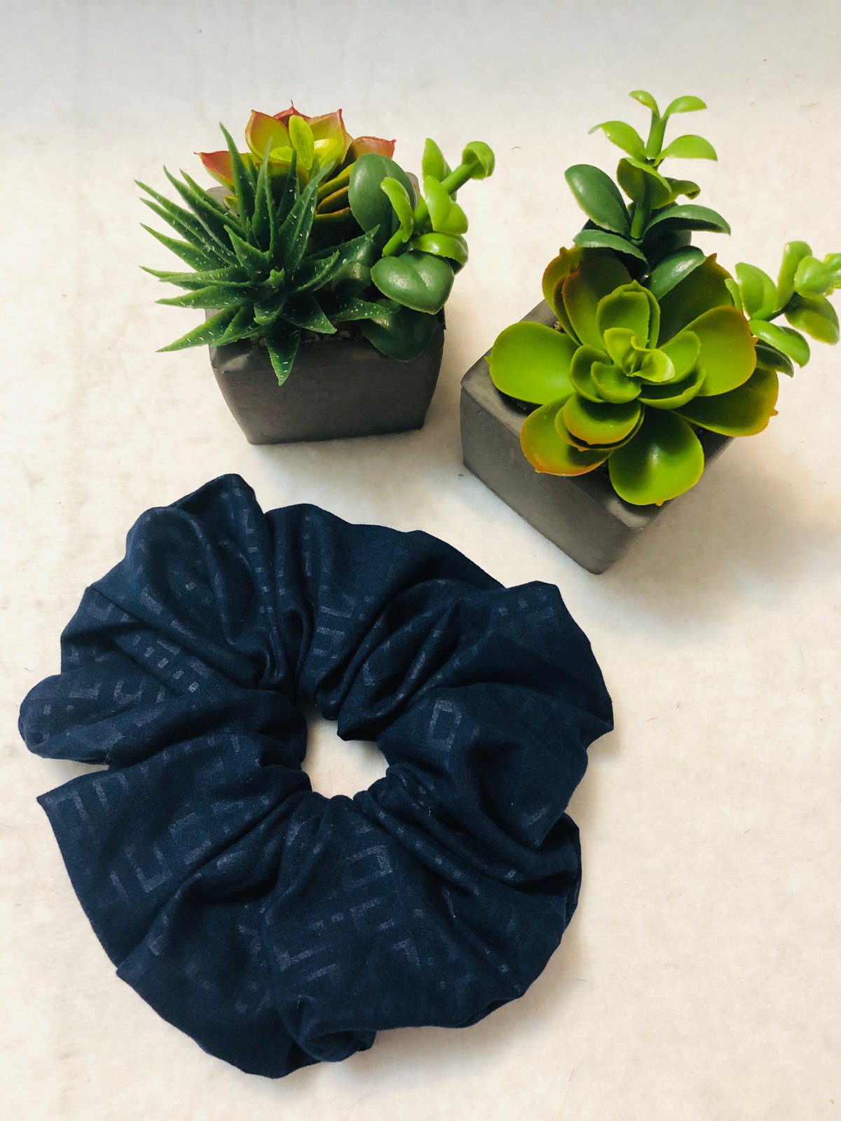 Image of Chinney Blue oversized scrunchie/ Jumbo hair ties/ Gift ideas/Giant ponytail holders/hair elastics