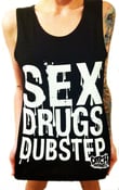 Image of "SEX DRUGS DUBSTEP" (Black) Singlet