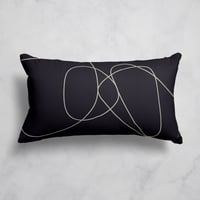 Image 1 of Rock Garden No. 1 Rectangular Throw Pillow in Charcoal Gray