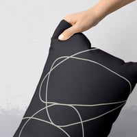 Image 2 of Rock Garden No. 1 Rectangular Throw Pillow in Charcoal Gray