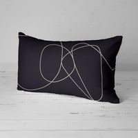 Image 3 of Rock Garden No. 1 Rectangular Throw Pillow in Charcoal Gray