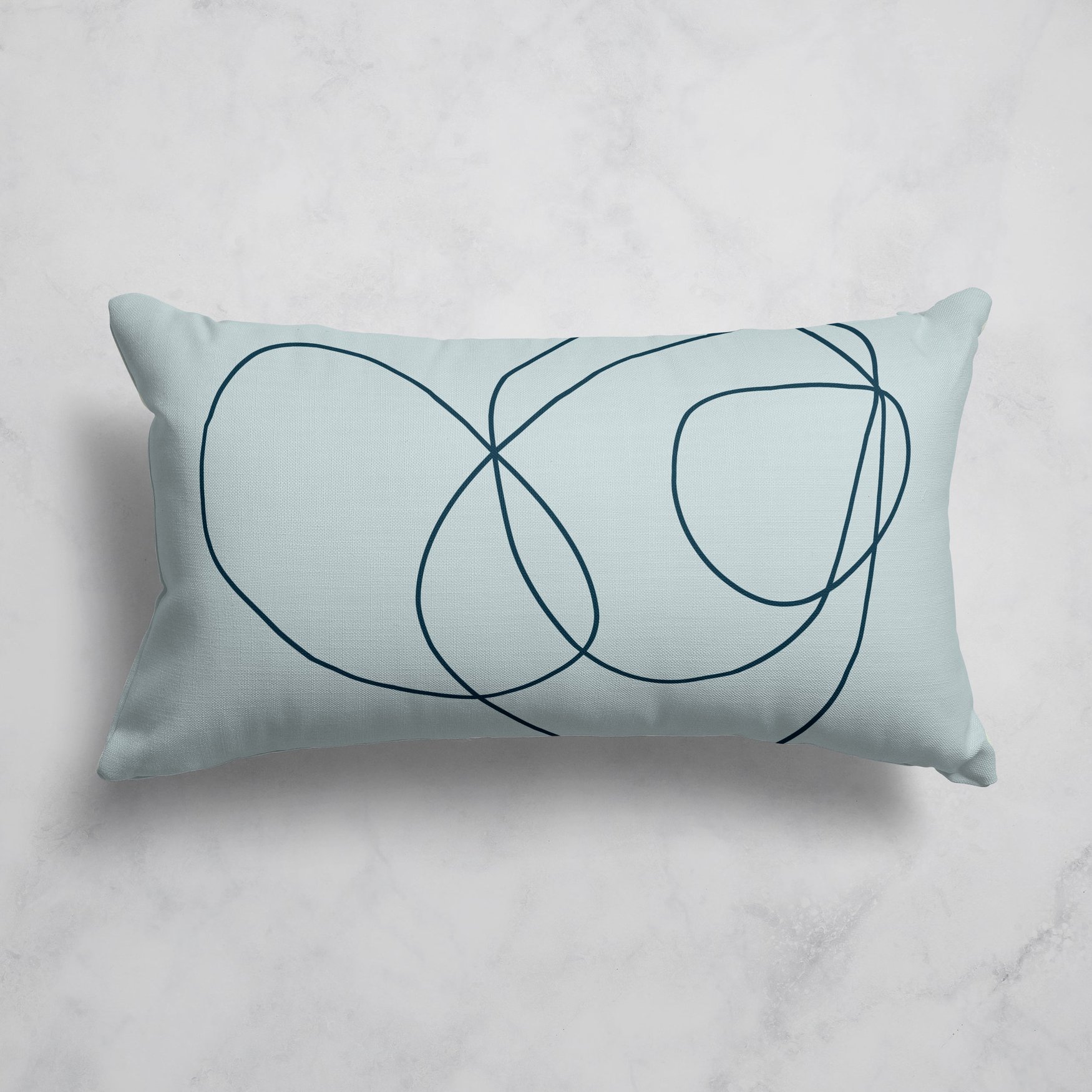Image of Rock Garden No. 2 Rectangular Throw Pillow in Light Blue