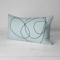 Image 4 of Rock Garden No. 2 Rectangular Throw Pillow in Light Blue