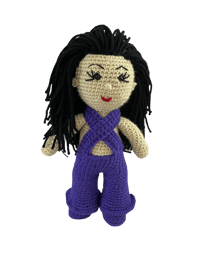 Purple Outfit inspired Selena Amigurumi Doll