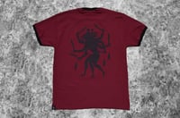 Image 2 of Hundred Hands Burgundy Ringer T-Shirt