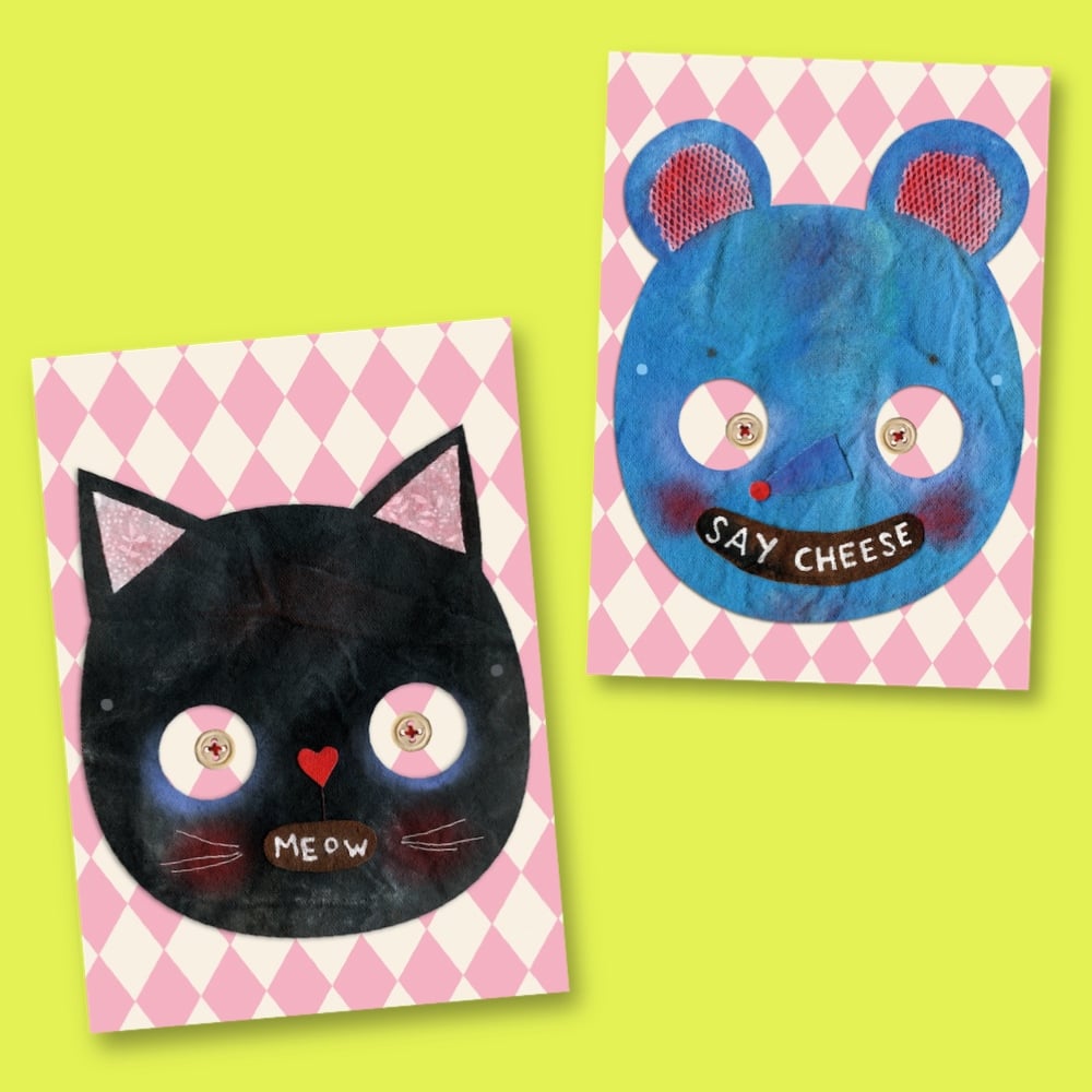 Image of Paper Masks - Set of 8 Postcards