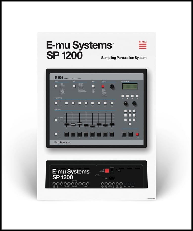 Image of “E-mu Systems SP 1200" 3rd edition - A2 lithograph poster print
