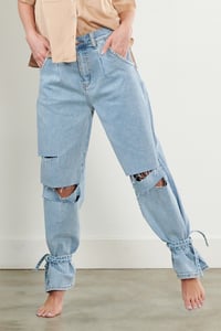 Image 5 of “Southern Belle” Light Washed Distressed Denim 