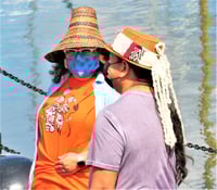 Image 4 of Kwetlal Blue ADULT Mask