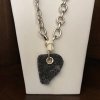 Image 1 of Delicious druzy quartz on big beautiful chain 